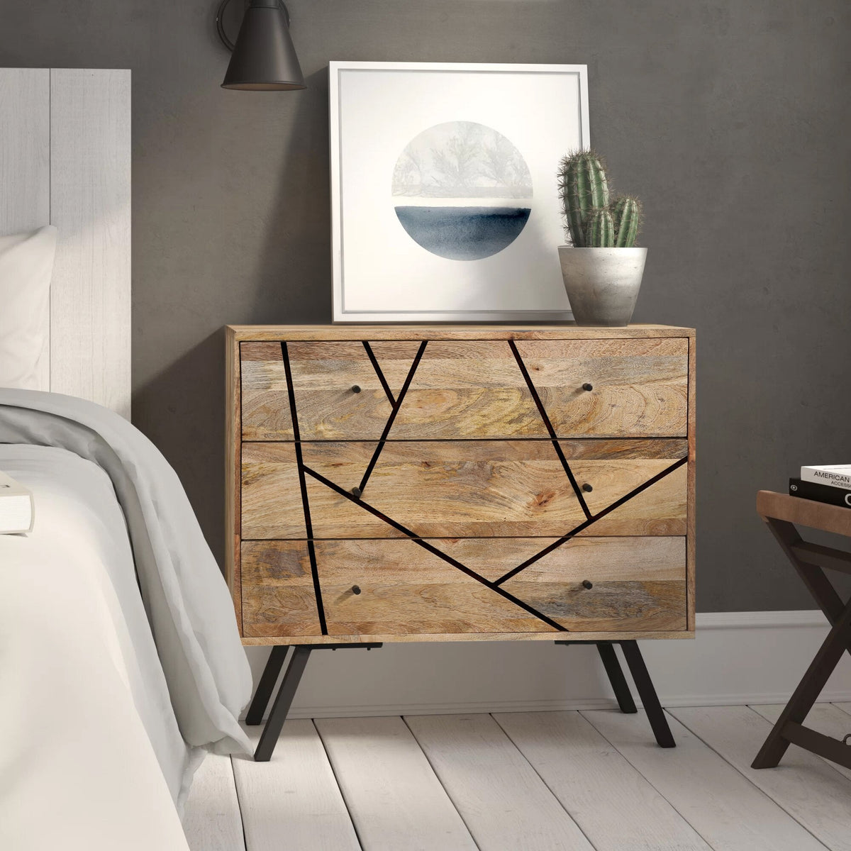 Amar 3 Drawer Mango Wood Chest