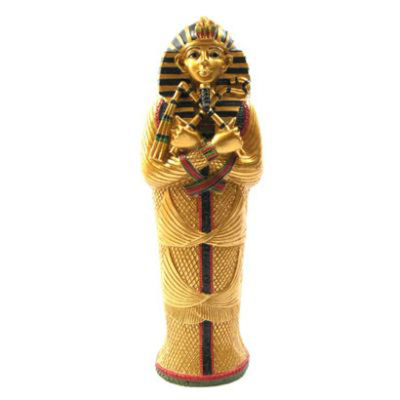 Large Golden Egyptian Sarcophagus With Mummy