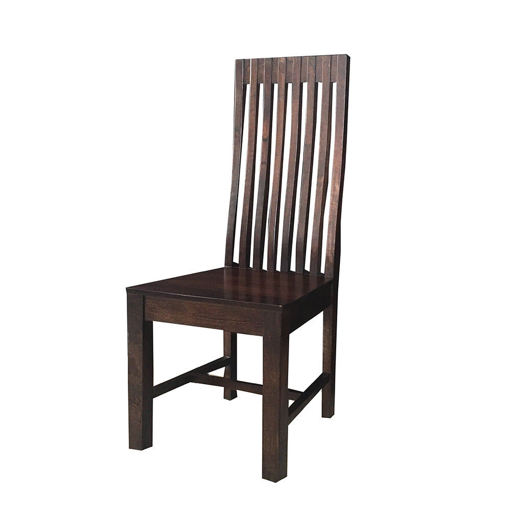 Dakota Mango Wood Long Back Dining Chairs - Set of Two