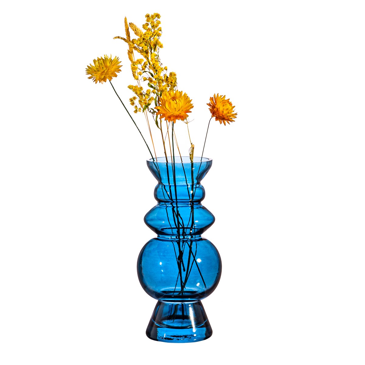 Selina Glass Vase in Blue