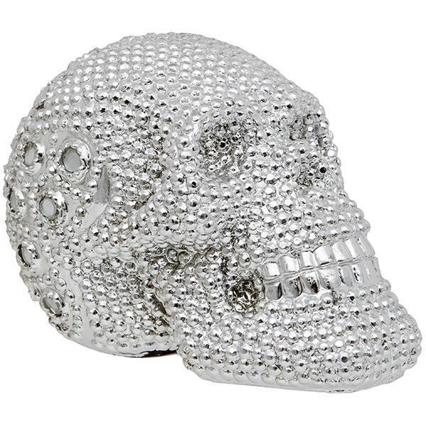 Silver Coloured Electroplated Skull