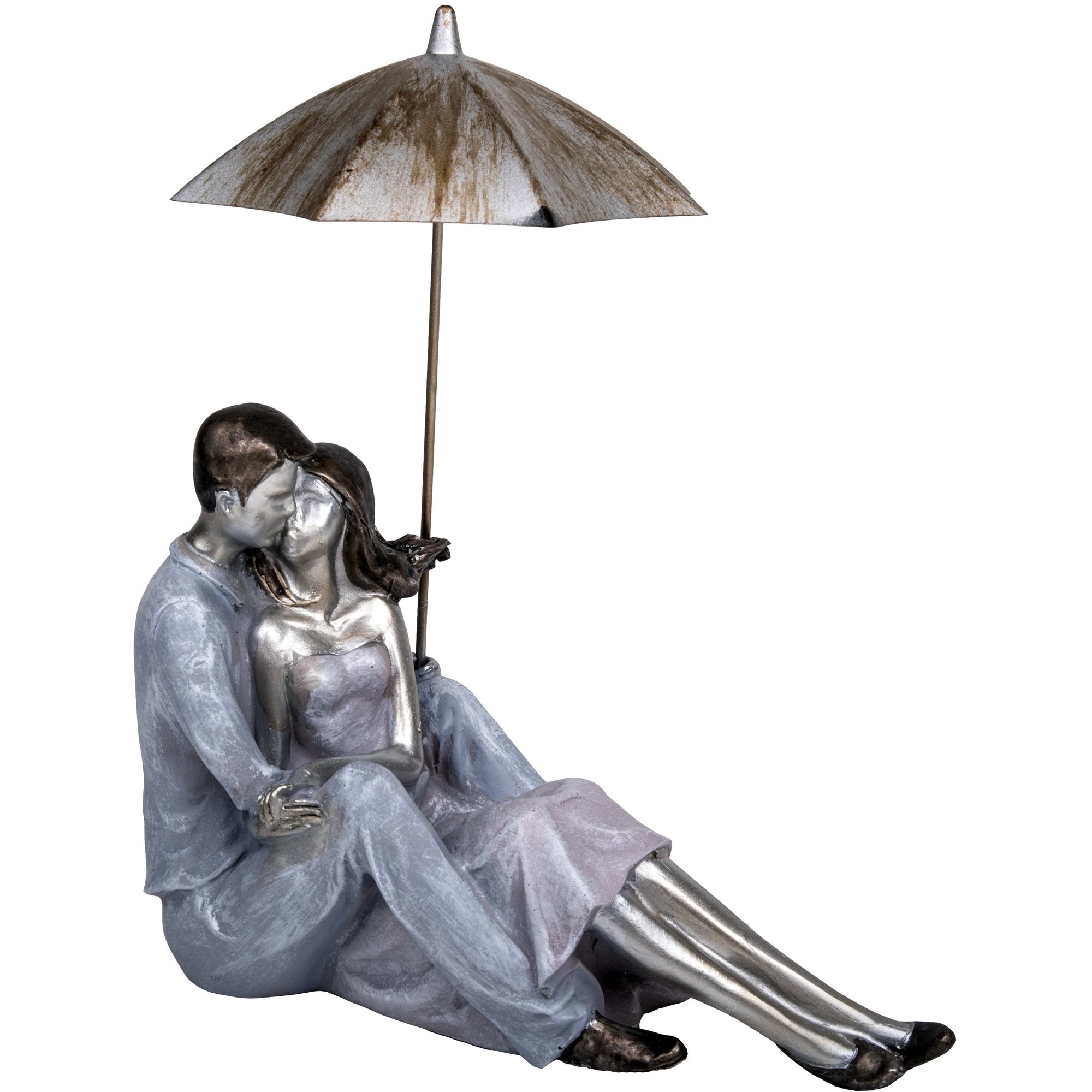 Couple Sitting with Umbrella