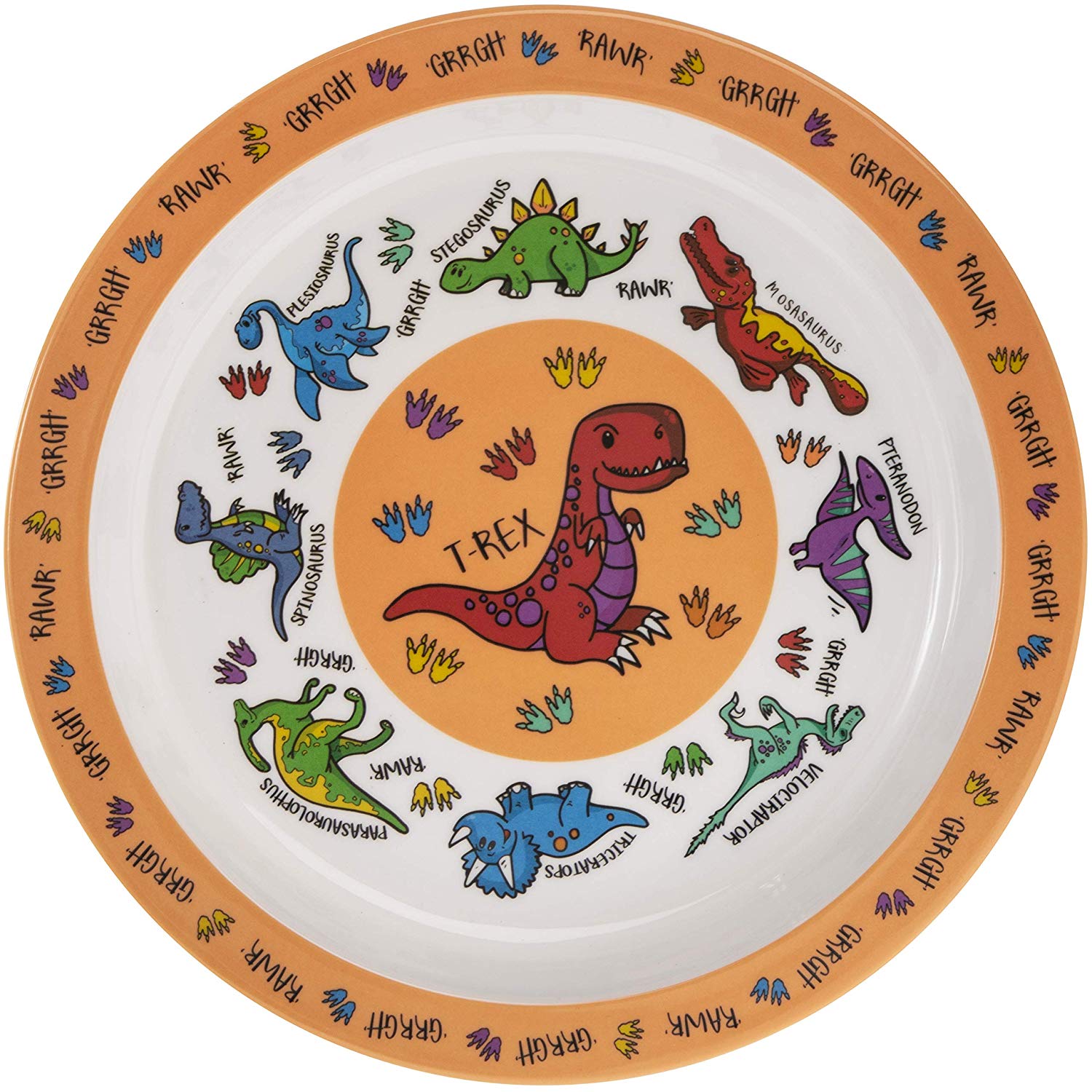 Dinosaur Design Melamine Children's Plate