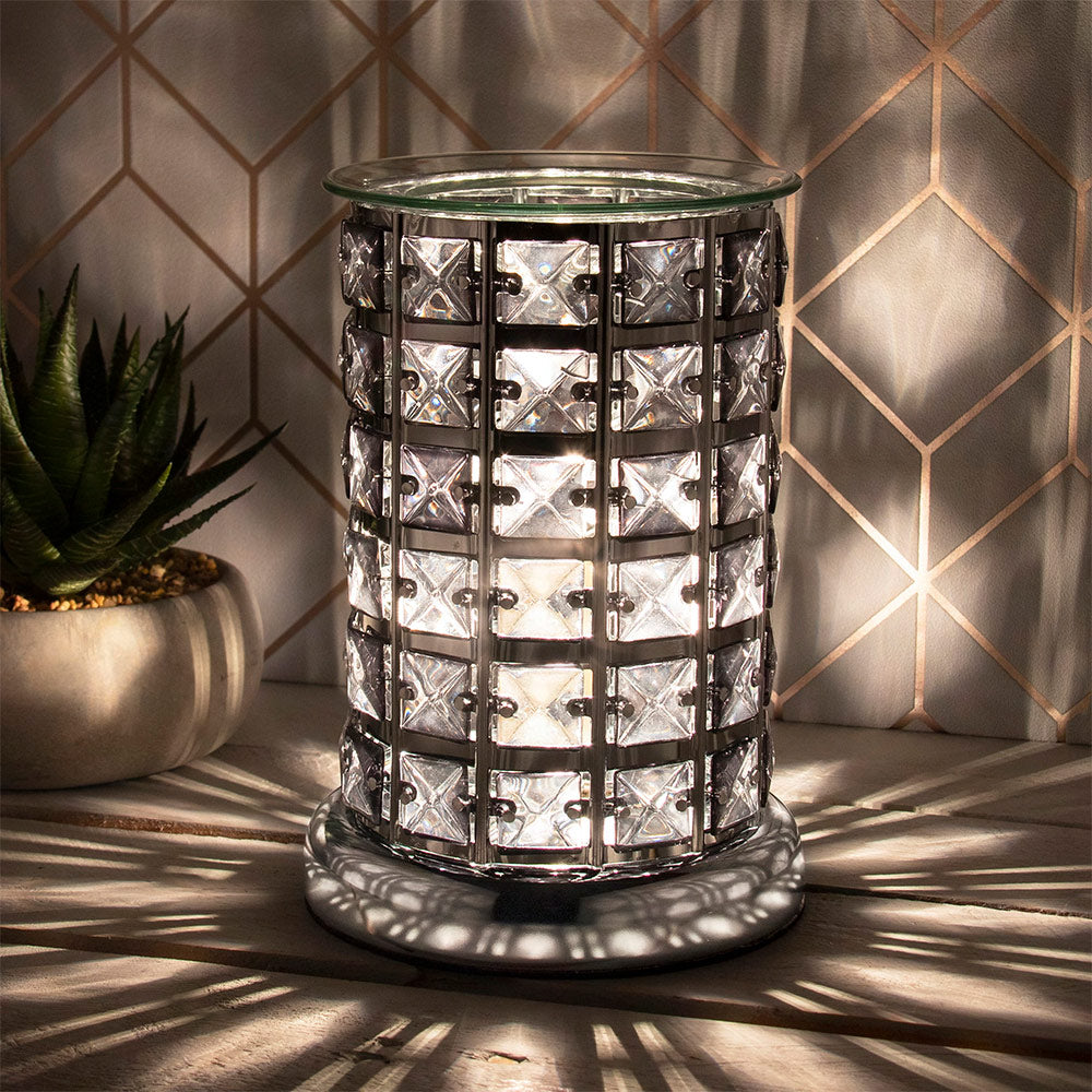 Desire Aroma Touch Lamp in Silver and Black