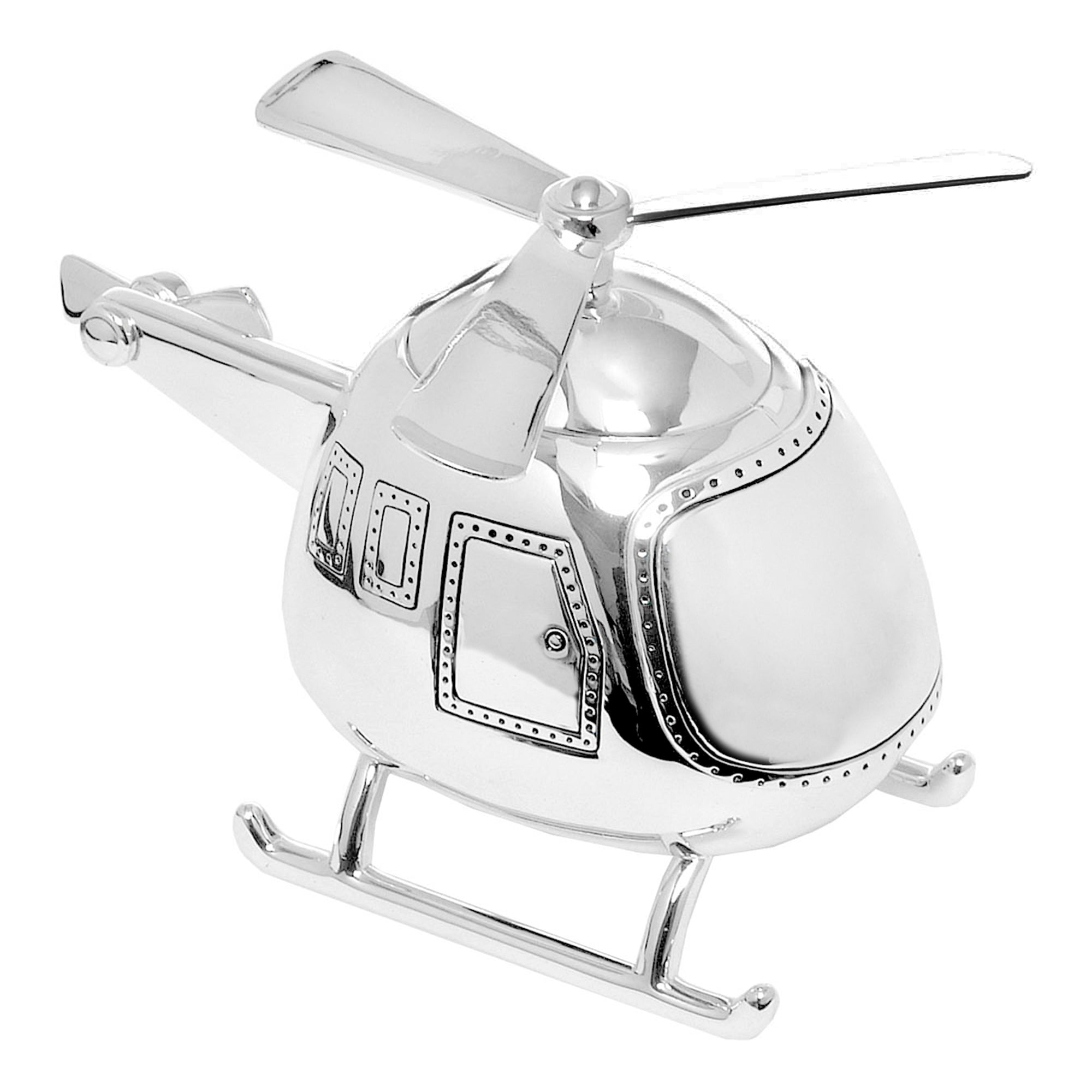 Silver Plated Helicopter Money Box