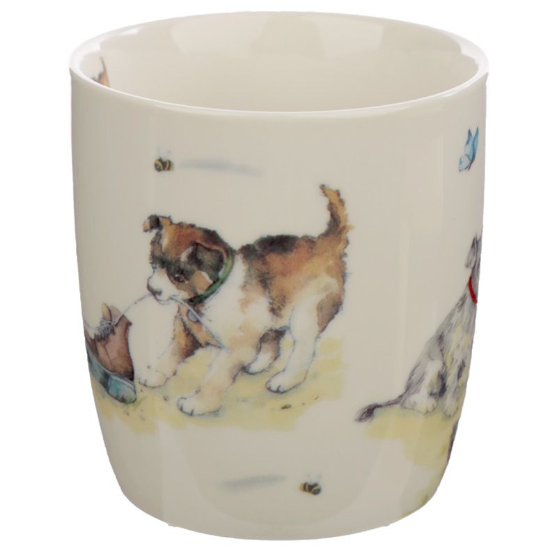 Jan Pashley Dogs Porcelain Mug &amp; Coaster Set Front