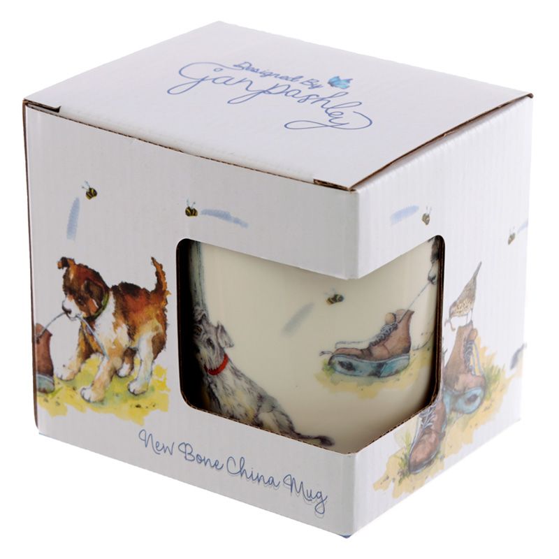 Jan Pashley Dogs Porcelain Mug &amp; Coaster Set Box