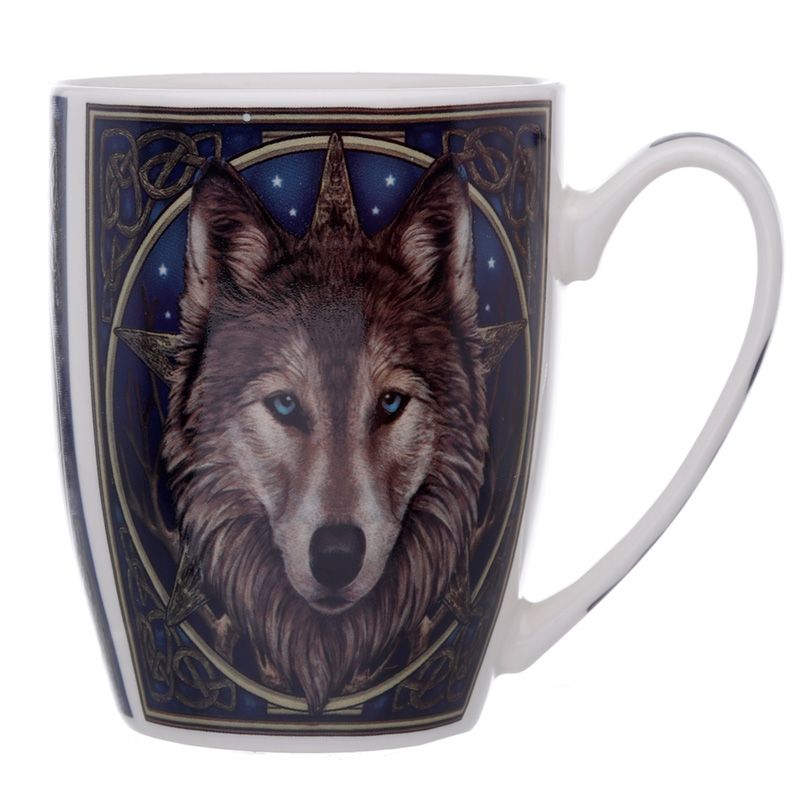 Lisa Parker Porcelain Wolf Head Mug