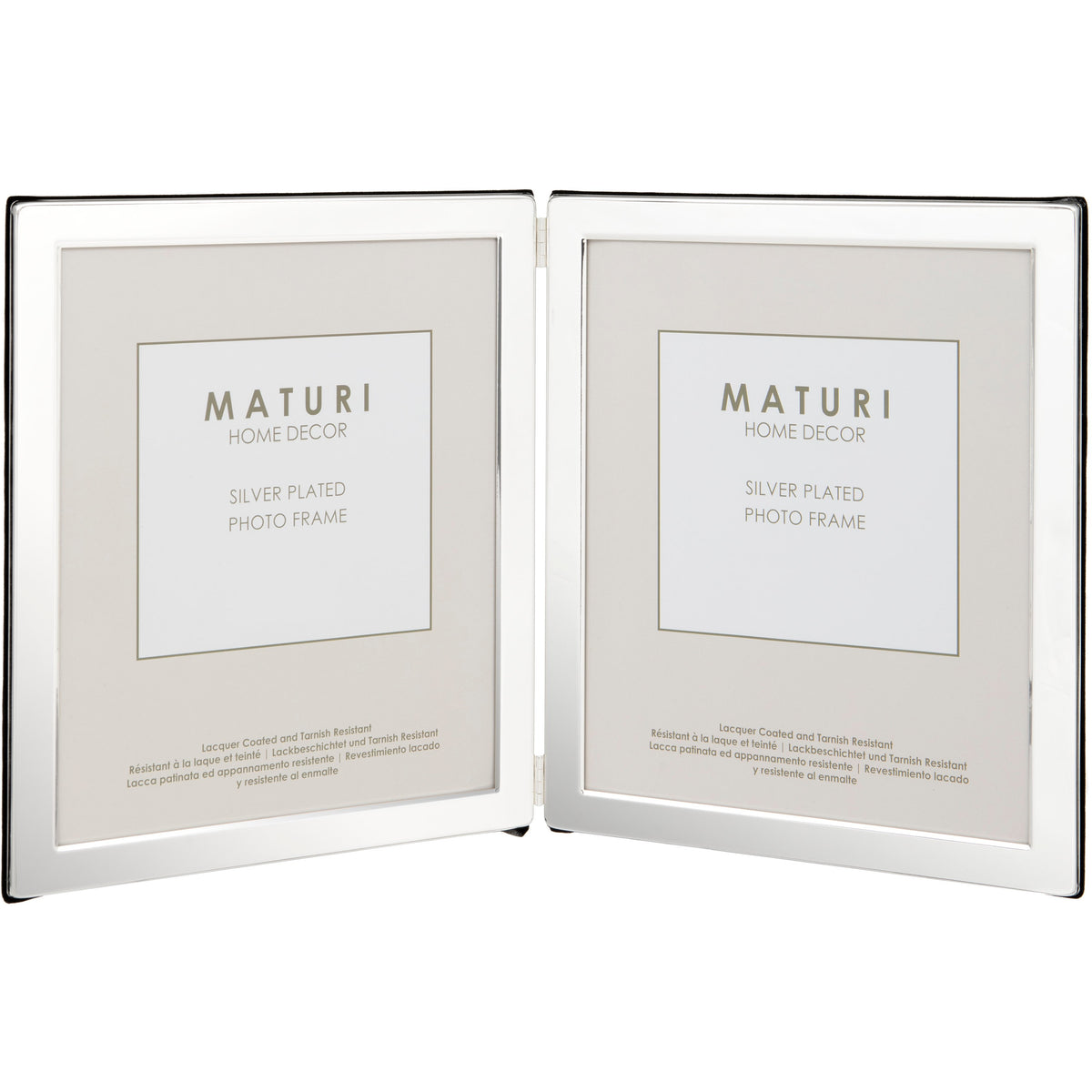 Silver Plated Double Flat Edge Photo Frame 2.5 x 3.5-inch