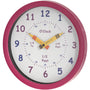 Learn the Time 25cm Wall Clock in Pink